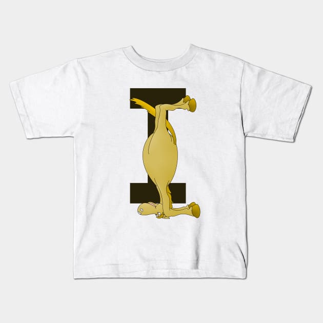 Pony Monogram Letter I Kids T-Shirt by mailboxdisco